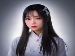 插画师在数字画板上用柔边笔刷绘制发丝光晕，Procreate界面可见，展现乳色吐息的数字插画制作流程